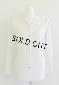 シャーベットカラージップアップカーディガン《ベージュ》[Toilette（トワレ）]