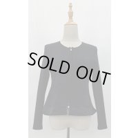 タフタドッキングカーディガン《黒》[Toilette（トワレ）]