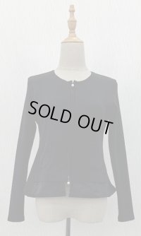 タフタドッキングカーディガン《黒》[Toilette（トワレ）]