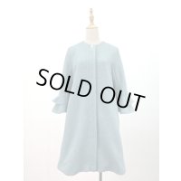 ワンポイントビジュー、お袖コンシャスコート《サックス》[Toilette（トワレ）]