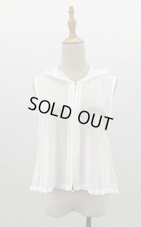 ニット、シアーパーカーベスト《オフ》[Toilette（トワレ）]
