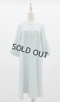 長袖バージョン、パフ＆パールワンピース《ミント》[Toilette（トワレ）]