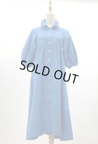 オールシーズン活躍、シャツワンピース《ブルー》[Toilette（トワレ）] 