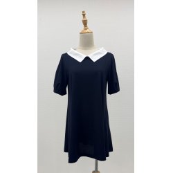 画像1: 白襟チュニック《紺》[Toilette（トワレ）] 
