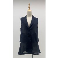 シアージレ、テーラーカラー＆バックフリル《黒》[Toilette（トワレ）]