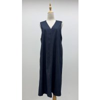 バックリボンデニムジャンパースカート《紺デニム》[Toilette（トワレ）]