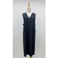 バックリボンデニムジャンパースカート《黒デニム》[Toilette（トワレ）]