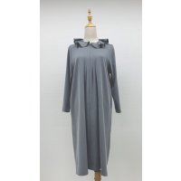 タックフリル襟、ワンピース《グレー》[Toilette（トワレ）]