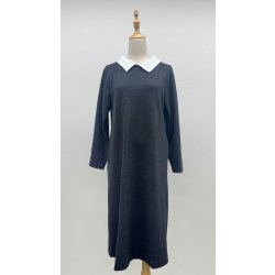 画像1: ☆白襟ワンピース☆《チャコールグレー》[Toilette（トワレ）] 