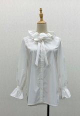画像: 豪華フリル襟ブラウス《オフ》[Toilette（トワレ）]