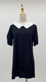 画像: 白襟チュニック《黒》[Toilette（トワレ）] 
