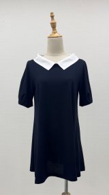画像: 白襟チュニック《紺》[Toilette（トワレ）] 