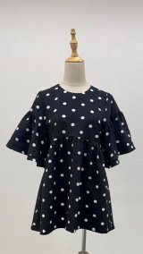 画像: ☆お袖たっぷりフレアブラウス☆《水玉プリント》[Toilette（トワレ）]