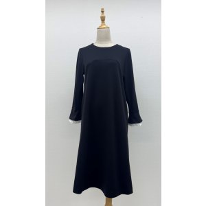 画像: ☆お袖配色フリルワンピース☆《黒》[Toilette（トワレ）] 