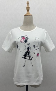 画像1: ☆miyuki.ohashi×ｔoilette　半袖Ｔシャツ《白》Toilette（トワレ）] (1)